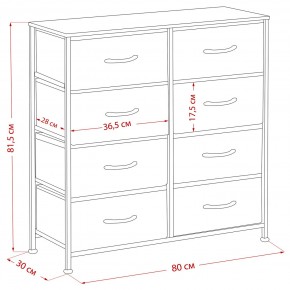 Комод Leset Линкс 8 ящ. (к/з), Каркас Белый, ящики Белые в Лысьве - lysva.ok-mebel.com | фото 8