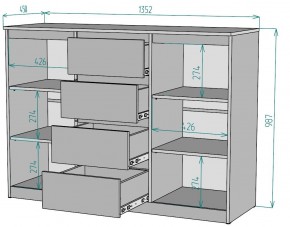 Комод Мальта K118 в Лысьве - lysva.ok-mebel.com | фото 2