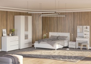 АДЕЛИНА Комод с тремя ящиками (белый рамух) в Лысьве - lysva.ok-mebel.com | фото 3
