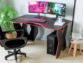 Компьютерный стол КЛ №9.0 (Черный/Красный) в Лысьве - lysva.ok-mebel.com | фото 3