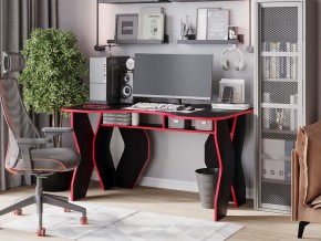Компьютерный стол КЛ №9.0 (Черный/Красный) в Лысьве - lysva.ok-mebel.com | фото 4