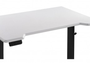 Компьютерный стол Маркос с механизмом подъема 120х75х75 белая шагрень / черный в Лысьве - lysva.ok-mebel.com | фото 7