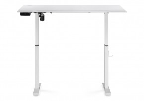 Компьютерный стол Маркос с механизмом подъема 140х80х75 белый / шагрень белая в Лысьве - lysva.ok-mebel.com | фото 4