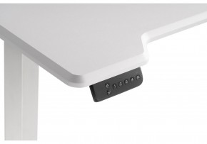 Компьютерный стол Маркос с механизмом подъема 140х80х75 белый / шагрень белая в Лысьве - lysva.ok-mebel.com | фото 7