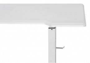 Компьютерный стол Маркос с механизмом подъема 140х80х75 белый / шагрень белая в Лысьве - lysva.ok-mebel.com | фото 8