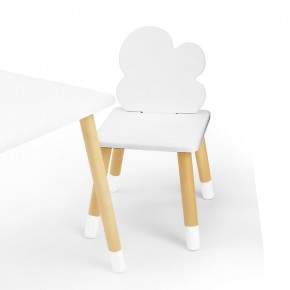 Комплект детской мебели стол и два стула Облачко (Белый/Белый/Береза) в Лысьве - lysva.ok-mebel.com | фото