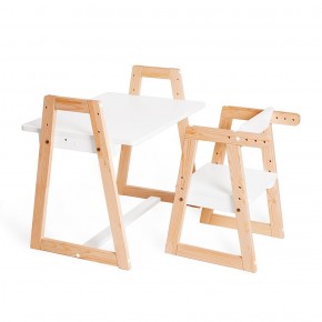 Комплект детской мебели стол и  два стула Я САМ "Лофт-Дуо" (Белый) в Лысьве - lysva.ok-mebel.com | фото 5