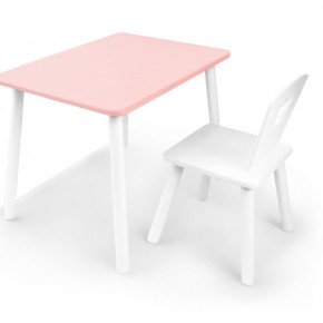 Комплект детской мебели стол и стул Корона (Розовый/Белый/Белый) в Лысьве - lysva.ok-mebel.com | фото 2