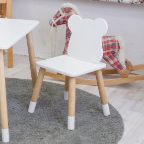 Комплект детской мебели стол и стул Мишутка (Белый/Белый/Береза) в Лысьве - lysva.ok-mebel.com | фото 3