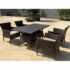 Комплект мебели из иск. ротанга AM-196B/T196 Brown 4Pcs (4+1) в Лысьве - lysva.ok-mebel.com | фото 3