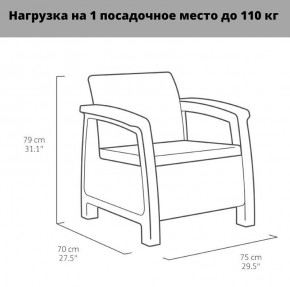 Комплект мебели Корфу Рест (Corfu Rest - without table) коричневый в Лысьве - lysva.ok-mebel.com | фото 3