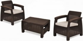 Комплект мебели Корфу Уикенд (Corfu Weekend) коричневый - серо-бежевый * в Лысьве - lysva.ok-mebel.com | фото 1