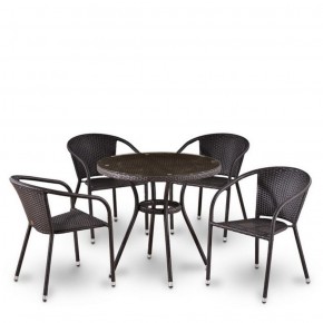 Комплект плетеной мебели T282ANT/Y137C-W53 Brown (4+1) в Лысьве - lysva.ok-mebel.com | фото 1