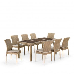 Комплект плетеной мебели T365/Y380B-W65 Light Brown (8+1) в Лысьве - lysva.ok-mebel.com | фото