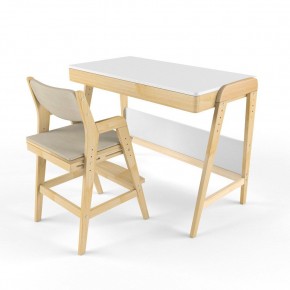 Комплект растущий стол и стул с чехлом 38 попугаев «Вуди» (Белый, Береза, Беж) в Лысьве - lysva.ok-mebel.com | фото