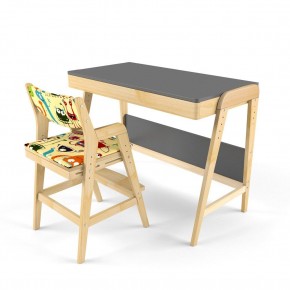 Комплект растущий стол и стул с чехлом 38 попугаев «Вуди» (Серый, Береза, Монстры) в Лысьве - lysva.ok-mebel.com | фото