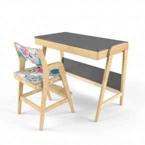 Комплект растущий стол и стул с чехлом 38 попугаев «Вуди» (Серый, Без покрытия, Мечта) в Лысьве - lysva.ok-mebel.com | фото