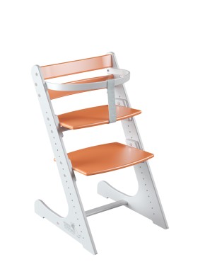 Комплект растущий стул и жесткий ограничитель Конёк Горбунёк Комфорт  (Бело-оранжевый) в Лысьве - lysva.ok-mebel.com | фото