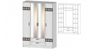 КОСТА-РИКА Шкаф 4-х створчатый (анкор светлый) в Лысьве - lysva.ok-mebel.com | фото