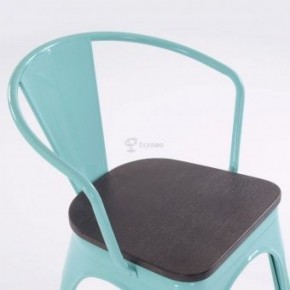 Кресло Barneo N-245 Tolix style Wood  (RAL6027 бирюзовый) в Лысьве - lysva.ok-mebel.com | фото 2