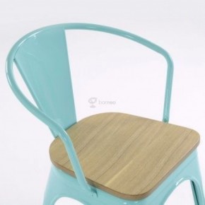 Кресло Barneo N-245 Tolix style Wood  (RAL6027 бирюзовый) в Лысьве - lysva.ok-mebel.com | фото 3