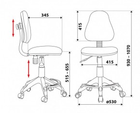 Кресло детское Бюрократ KD-4-F/TW-96-1 оранжевый TW-96-1 в Лысьве - lysva.ok-mebel.com | фото 3