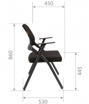 Кресло для посетителей CHAIRMAN NEXX (ткань стандарт черный/сетка DW-01) в Лысьве - lysva.ok-mebel.com | фото 7