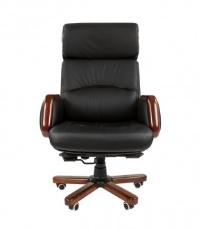 Кресло для руководителя CHAIRMAN 417 (Натуральная кожа) Черное в Лысьве - lysva.ok-mebel.com | фото 2