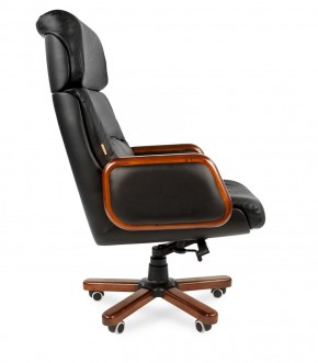 Кресло для руководителя CHAIRMAN 417 (Натуральная кожа) Черное в Лысьве - lysva.ok-mebel.com | фото 3