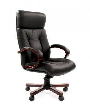 Кресло для руководителя CHAIRMAN  421 (Натуральная кожа) Черное в Лысьве - lysva.ok-mebel.com | фото