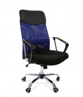 Кресло для руководителя CHAIRMAN 610 N (15-21 черный/сетка синий) в Лысьве - lysva.ok-mebel.com | фото 1