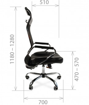 Кресло для руководителя CHAIRMAN 700 (Сетка) Черное в Лысьве - lysva.ok-mebel.com | фото 5