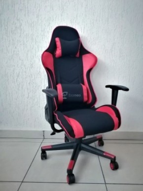 Кресло геймерское Barneo K-50 (черная сетка красные вставки) в Лысьве - lysva.ok-mebel.com | фото