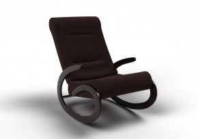 Кресло-качалка Мальта 10-Т-Ш (ткань/венге) ШОКОЛАД в Лысьве - lysva.ok-mebel.com | фото