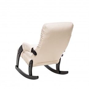 Кресло-качалка Модель 67 Венге текстура, к/з Varana cappuccino в Лысьве - lysva.ok-mebel.com | фото 4
