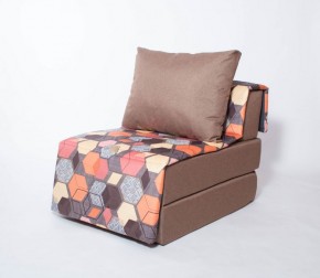 Кресло-кровать бескаркасное Харви (коричневый-геометрия браун) в Лысьве - lysva.ok-mebel.com | фото