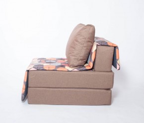 Кресло-кровать бескаркасное Харви (коричневый-геометрия браун) в Лысьве - lysva.ok-mebel.com | фото 2