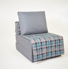 Кресло-кровать бескаркасное Харви (серый-квадро азур) в Лысьве - lysva.ok-mebel.com | фото