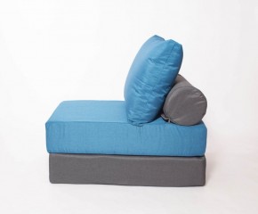 Кресло-кровать-пуф бескаркасное Прайм (синий-графит (Ф)) в Лысьве - lysva.ok-mebel.com | фото 2