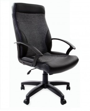 Кресло офисное BRABIX "Trust EX-535" (экокожа/черная/ткань серая) 531383 в Лысьве - lysva.ok-mebel.com | фото