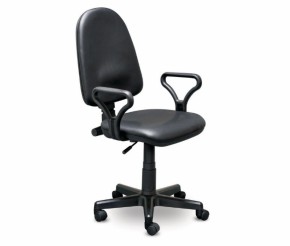 Кресло офисное Престиж+ (черный кожзам PV-1) г/п 140/ПВМ/ гольф в Лысьве - lysva.ok-mebel.com | фото