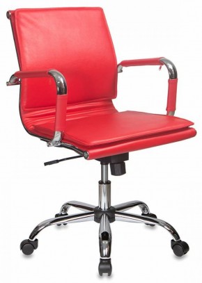 Кресло руководителя Бюрократ CH-993-LOW/RED красный в Лысьве - lysva.ok-mebel.com | фото
