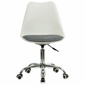 Кресло стул BRABIX "Eames MG-310 CH", хром, пластик белый, ткань серая, 532924 в Лысьве - lysva.ok-mebel.com | фото