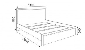 Кровать 1.4 М16 Стандарт с настилом Беатрис (Орех гепланкт) в Лысьве - lysva.ok-mebel.com | фото