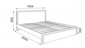 Кровать 1.6 М07 Стандарт с основанием Беатрис (Орех гепланкт) в Лысьве - lysva.ok-mebel.com | фото