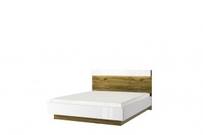 Кровать 160 с подъемником, TORINO, цвет белый/Дуб наварра в Лысьве - lysva.ok-mebel.com | фото 1