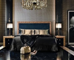 Кровать 2-х спальная (1,8 м) Тиффани Premium черная/золото с мягким элементом (Антрацит) с подъемным механизмом (ТФКР180-3[3](П) в Лысьве - lysva.ok-mebel.com | фото 2