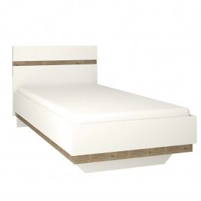 Кровать 90/TYP 90, LINATE ,цвет белый/сонома трюфель в Лысьве - lysva.ok-mebel.com | фото
