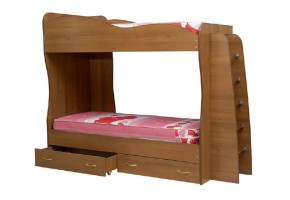 Кровать детская 2-х ярусная Юниор-1 (800*2000) ЛДСП в Лысьве - lysva.ok-mebel.com | фото