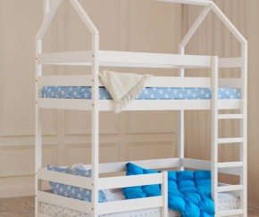 Кровать-домик двухъярусная 80*160 Белый в Лысьве - lysva.ok-mebel.com | фото 6
